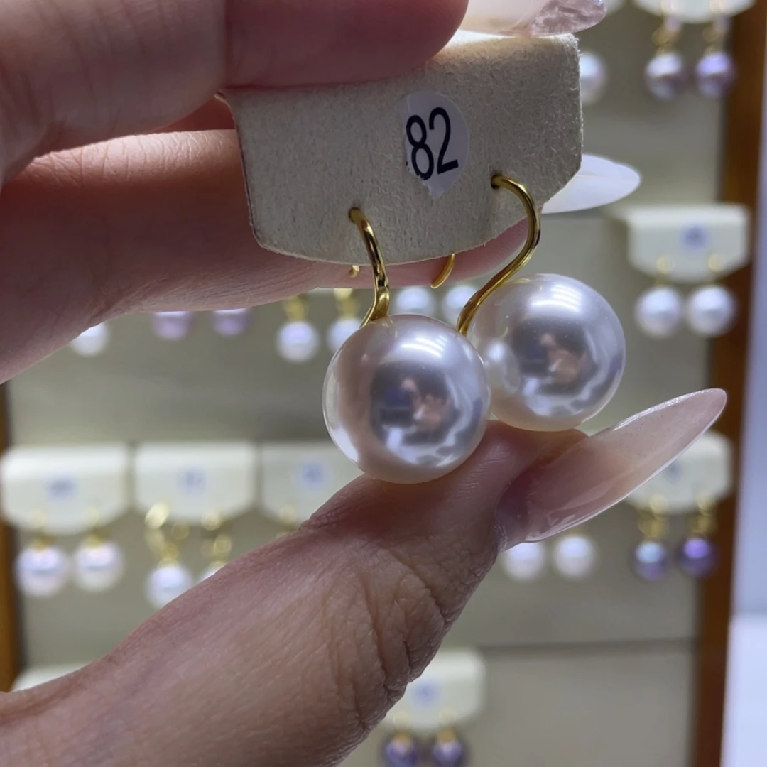 淡水珍珠耳饰银S925镶嵌