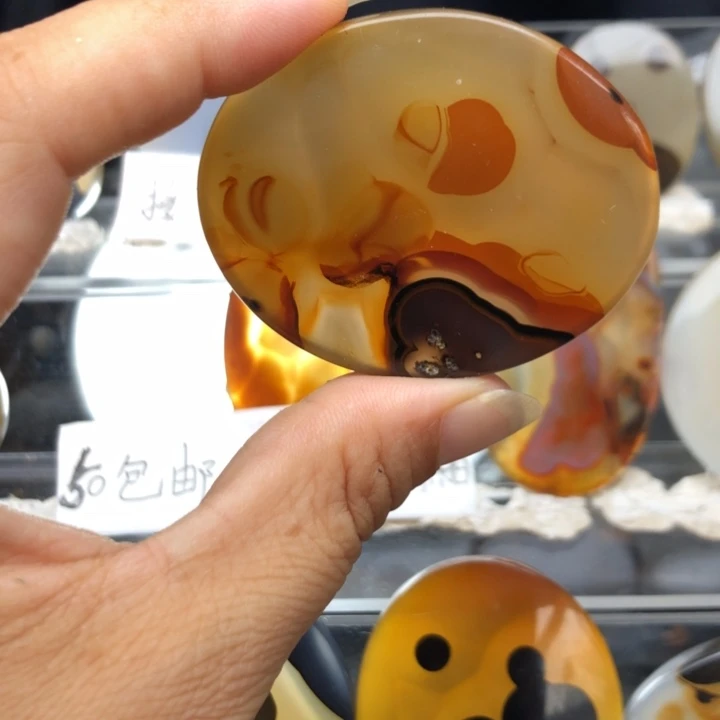 合金玛瑙/玉髓珠宝奇石075有瑕