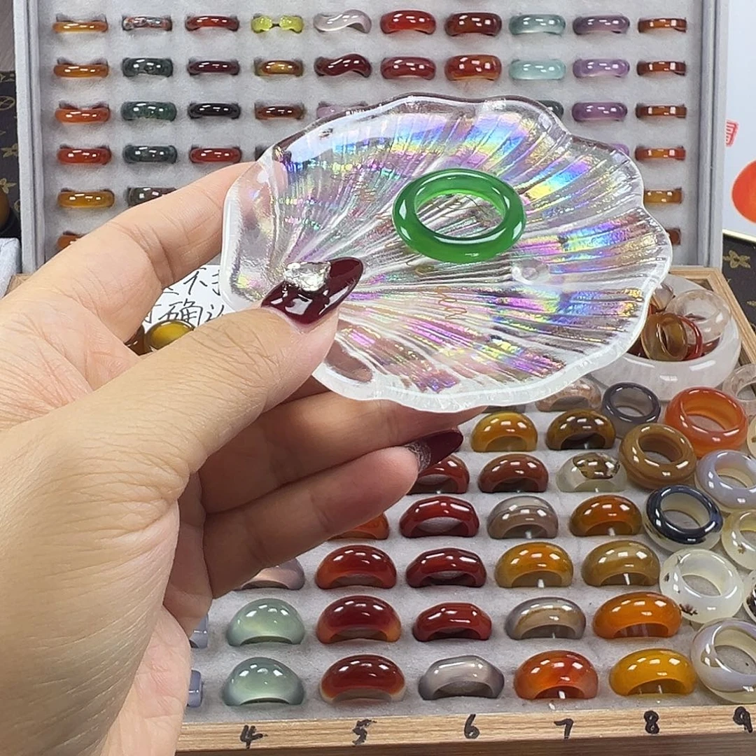 玛瑙/玉髓未镶嵌戒指A3不退换19.3港22