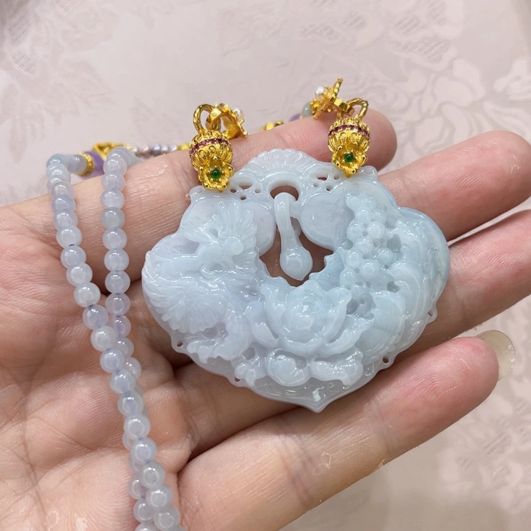 翡翠合金吊坠(赠链)代编织