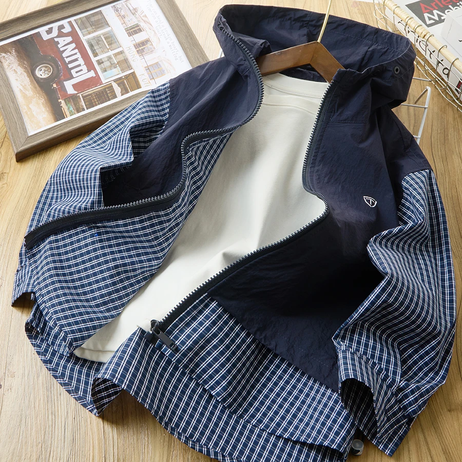 儿童假两件衬衫男童女童连帽韩版时尚春季新款开衫拉链外套6273