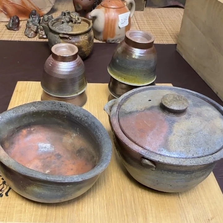 备前烧作品备前烧作品一个杯子粘窑