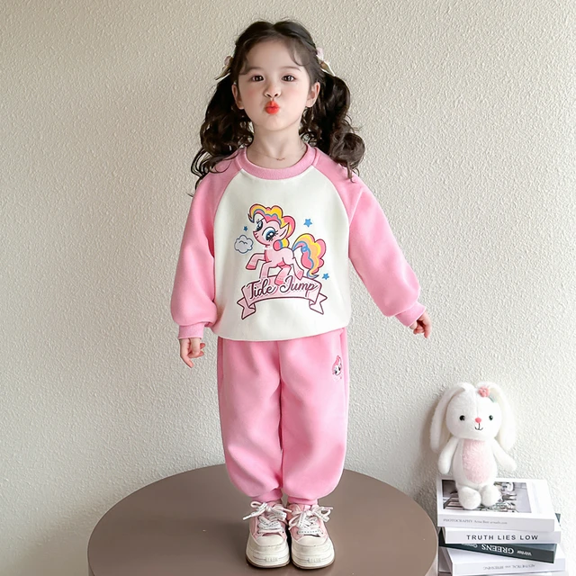 儿童网红插肩袖套装小女孩春秋时髦两件套2025新款时尚春装女童装