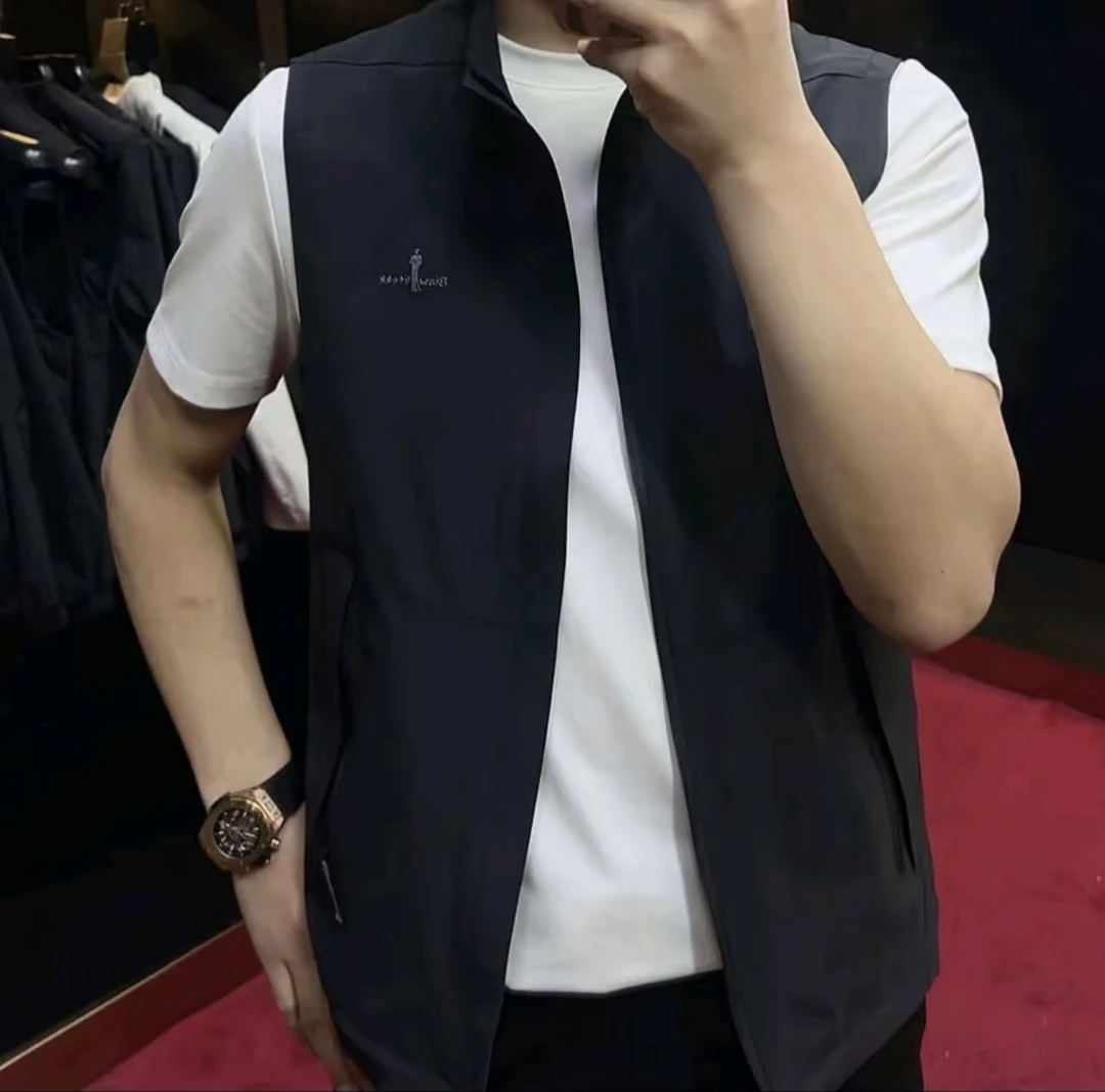 韩版男士马甲2025秋季新款户外休闲时尚百搭立领男士商务拉链痞帅