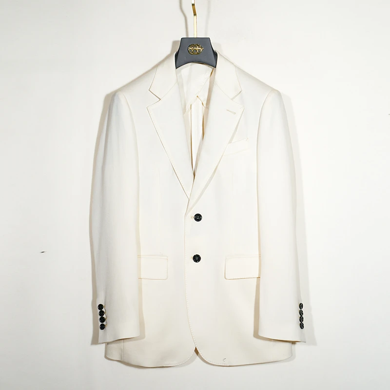 海宁春秋夏季羊毛夹克时尚醋酸修身西装休闲西服外套ZR8016-1集