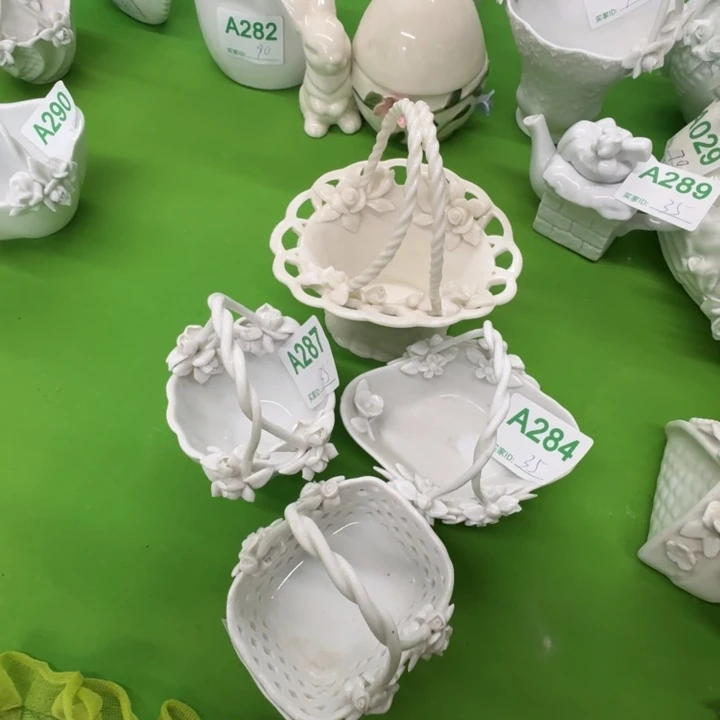 简****陶拍一发四个提篮餐盘
