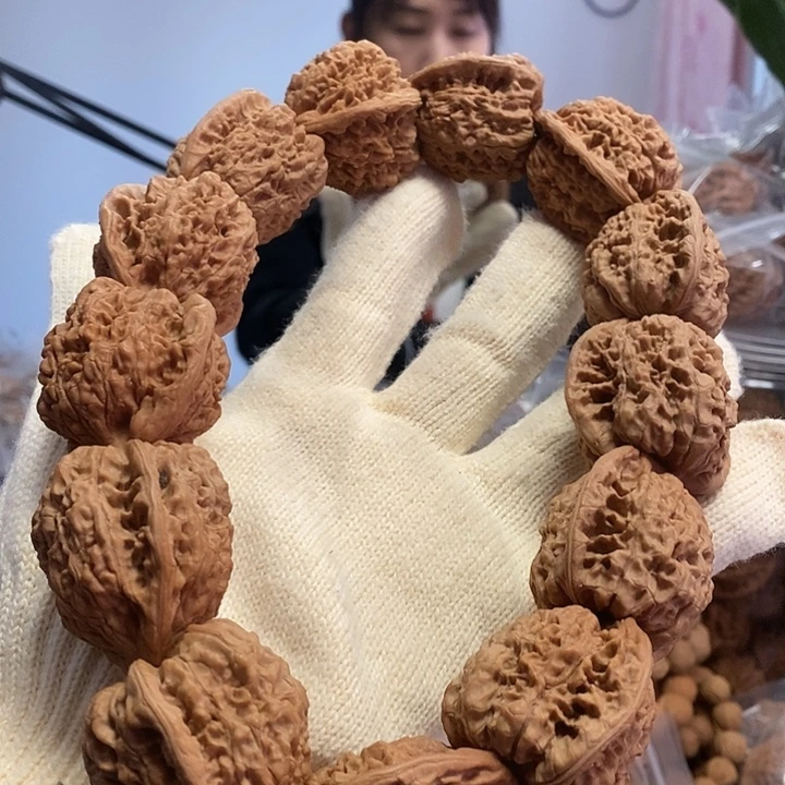 文玩核桃把件39官帽手持油