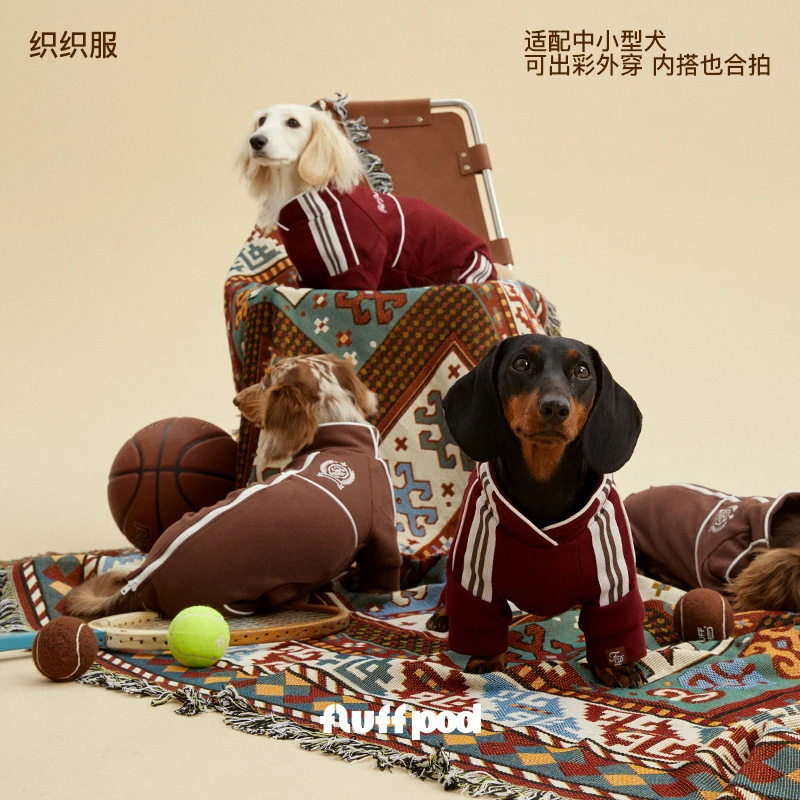 fluff pod抚拍狗狗针织四脚衣织织服腊肠比熊泰迪雪纳瑞防寒衣服