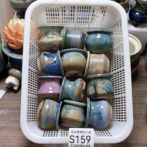 紫砂花盆159微瑕品口径3到4左右