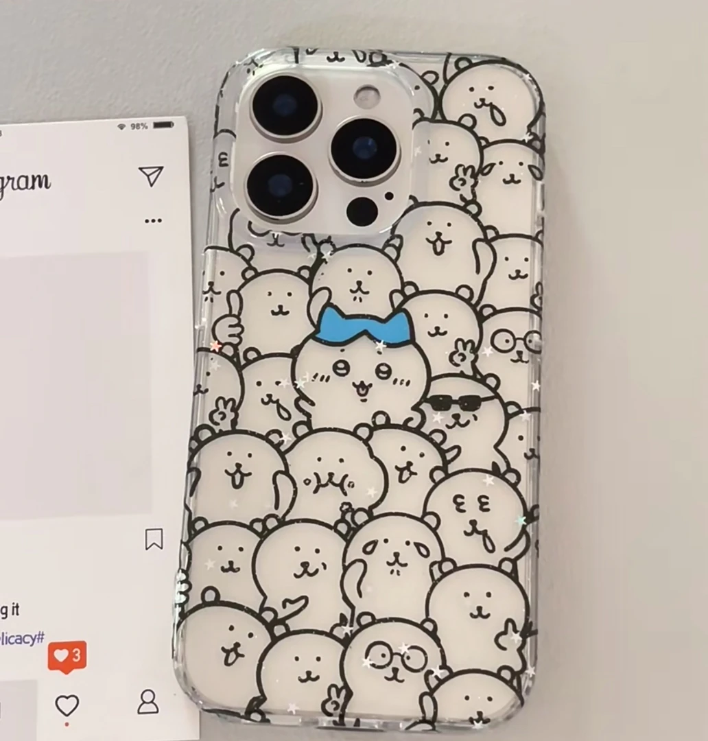 清货链接可爱苹果双层手机壳