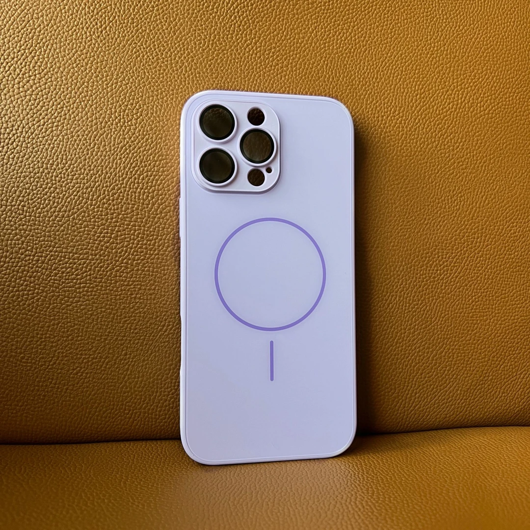 适用苹果16/15/14/13强磁肤感磨砂AG玻璃壳iPhone16promax手机壳