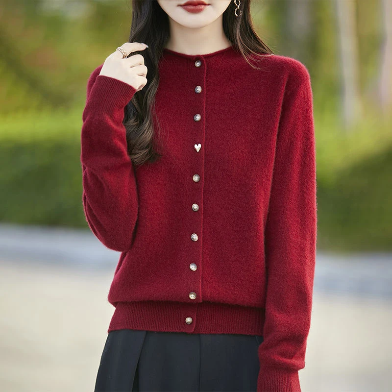 JY#半高领纯色毛针织衫冬季新款宽松外套百搭洋气毛衣DY11994