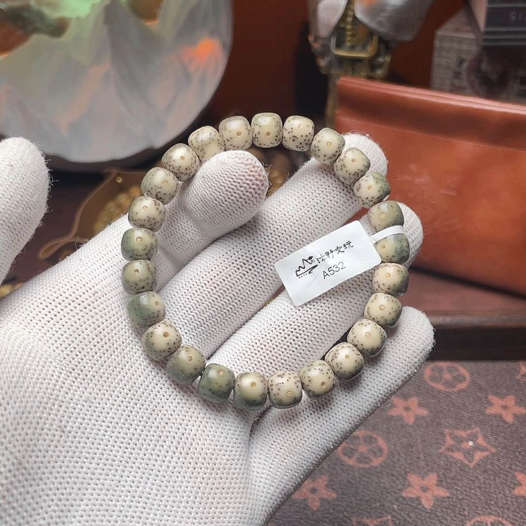 星月菩提手串9x8青花瓷双留白大眼睛a532