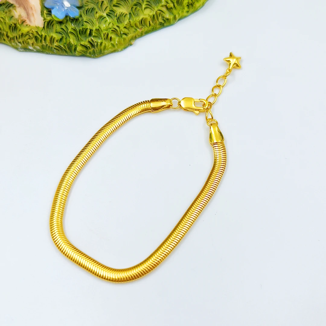 足金999蛇骨手链按克卖