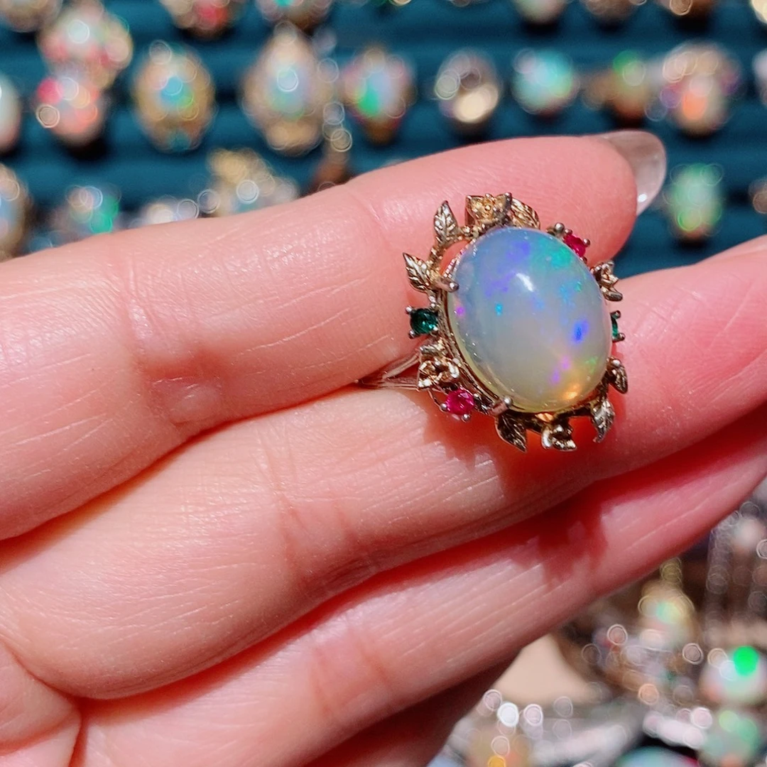 欧泊银S925镶嵌戒指