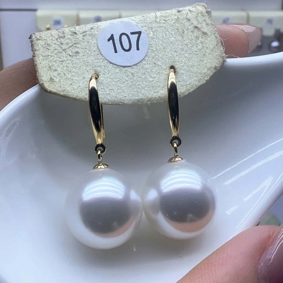 银S925镶嵌淡水珍珠耳饰
