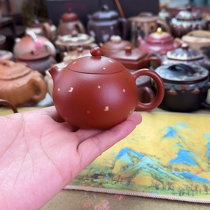 紫砂茶壶洒金西施