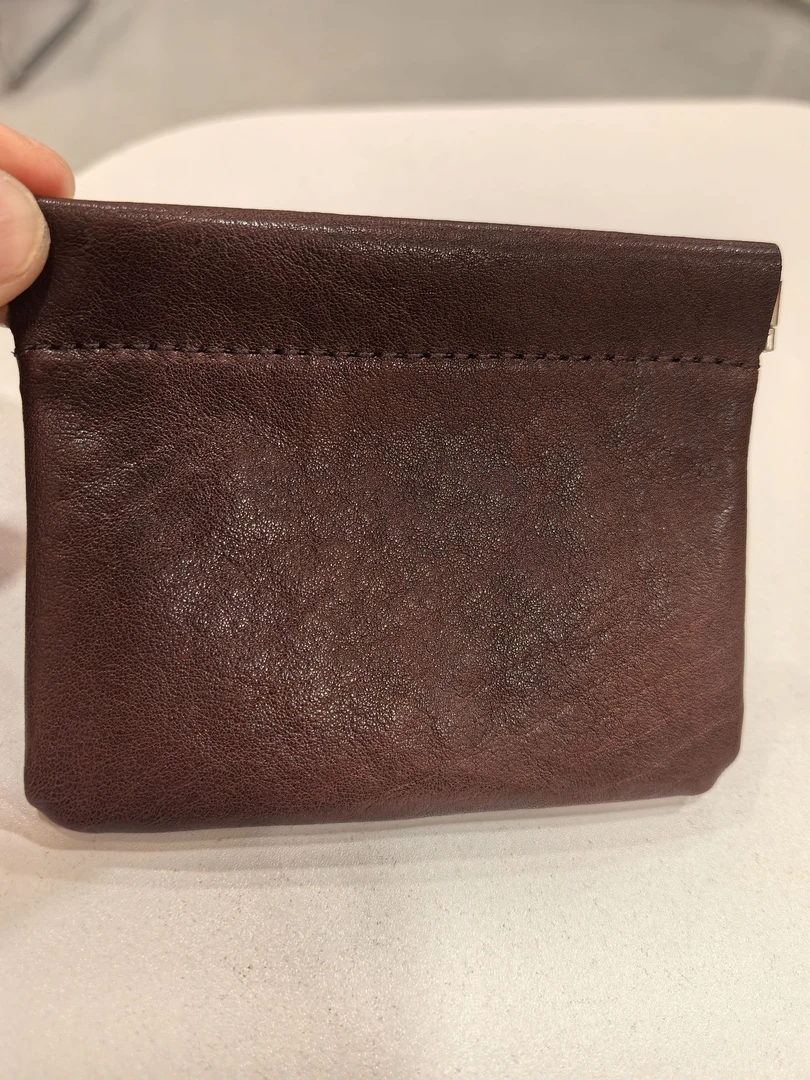 原皮社手工皮具/口琴收纳包/袋口自动闭合迷你号