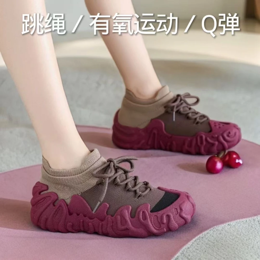 综合训练鞋软底健身跳绳鞋防滑室内专用鞋瑜伽女运动飞织跑步透气