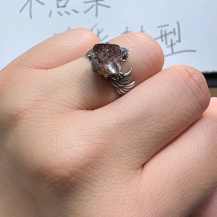 水晶戒指银S925镶嵌