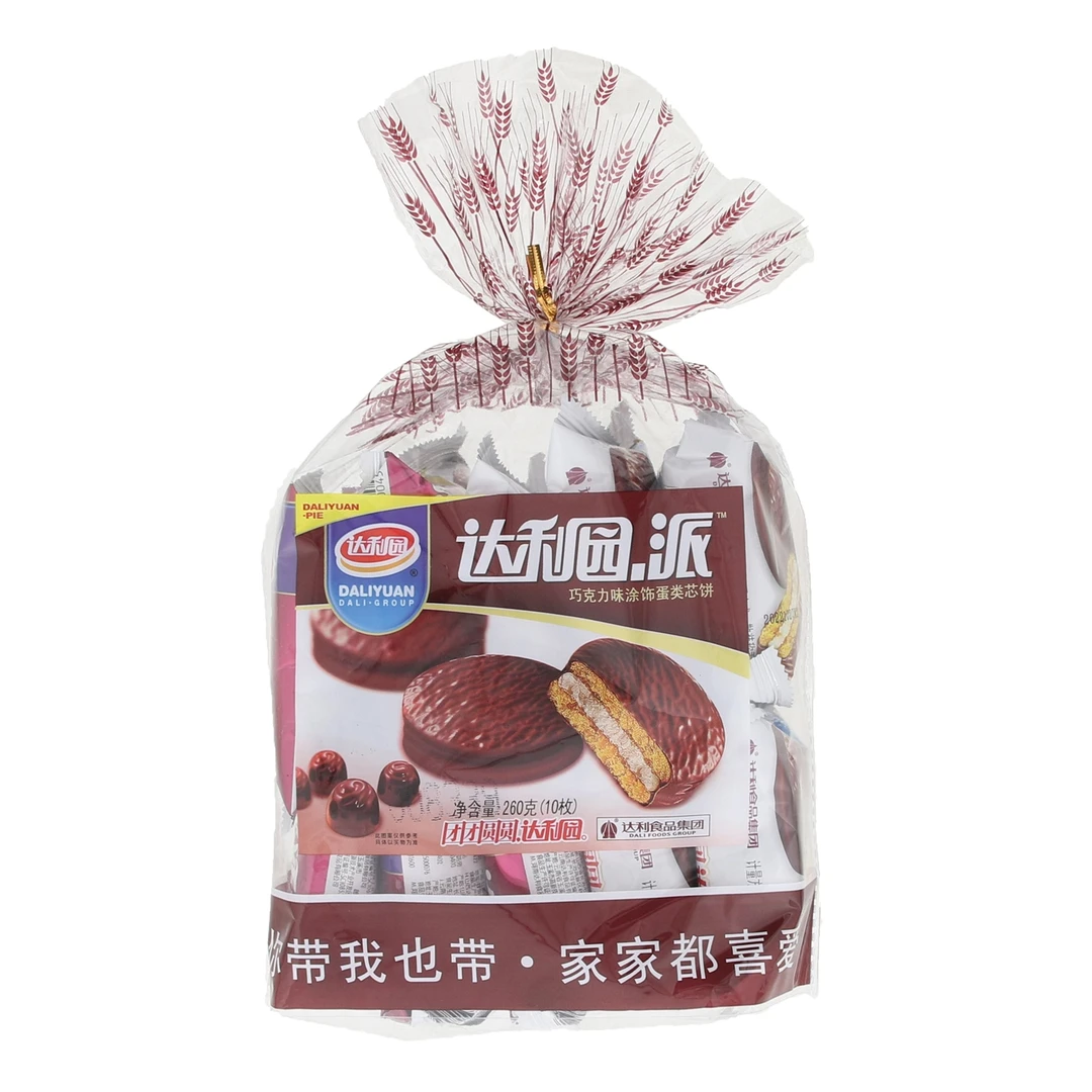 达利园.派巧克力涂饰蛋类芯饼巧克力味 260g零食