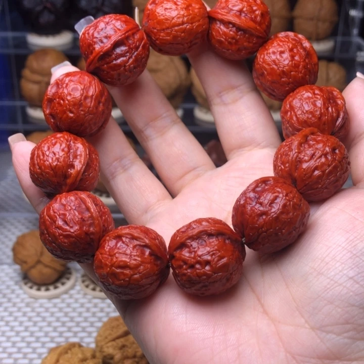 文玩核桃把件68号七彩黄金豆卡23