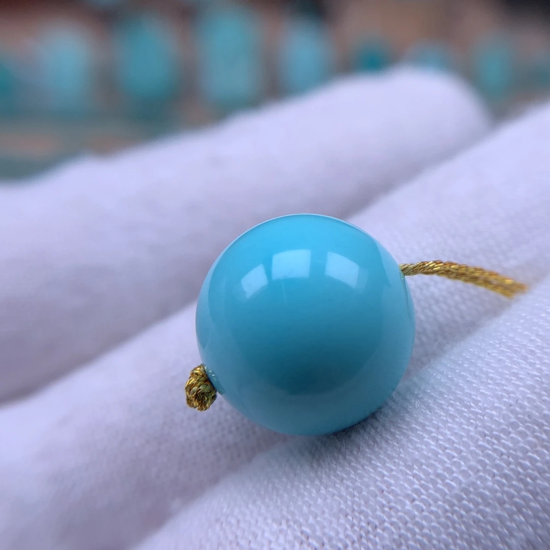 绿松石精品配饰直径14.2mm未镶嵌