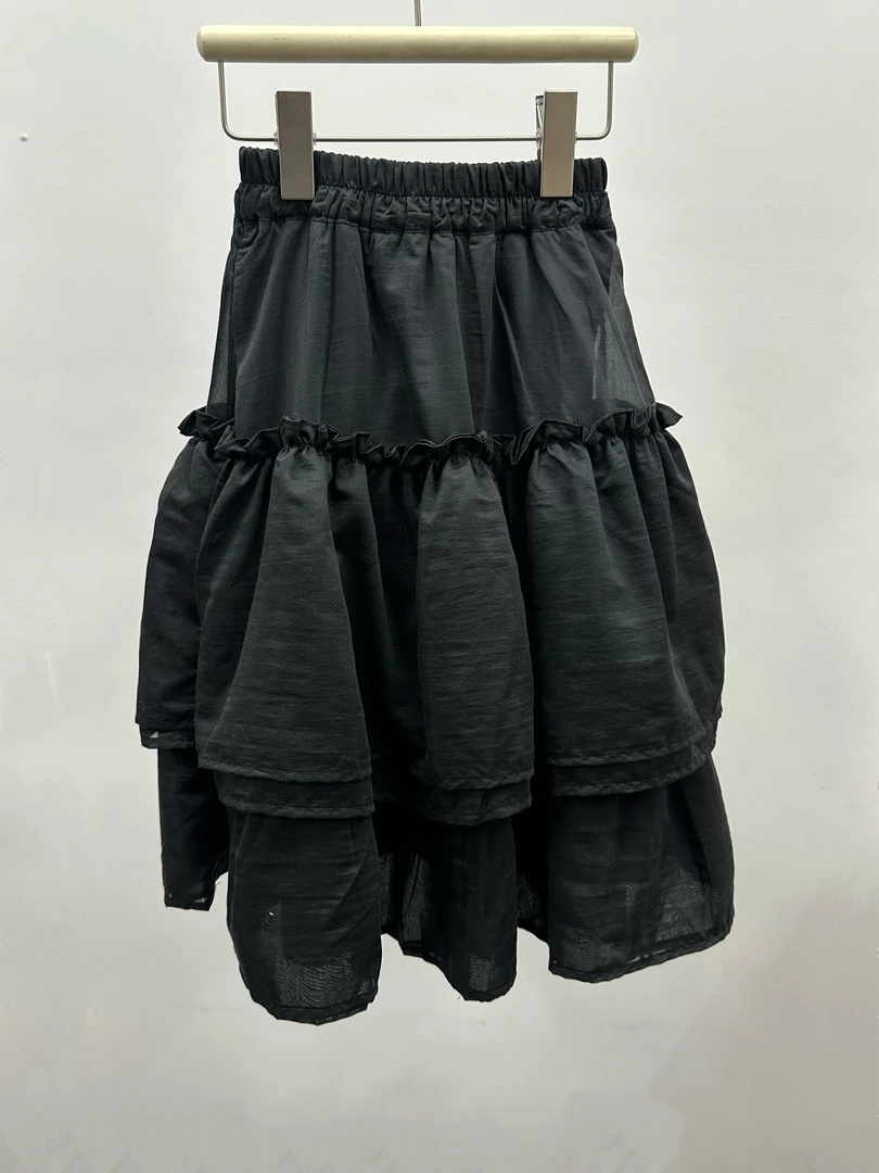 2025新春女童半身裙 甜美韩系纯色百搭洋气中大童时尚蛋糕裙05558