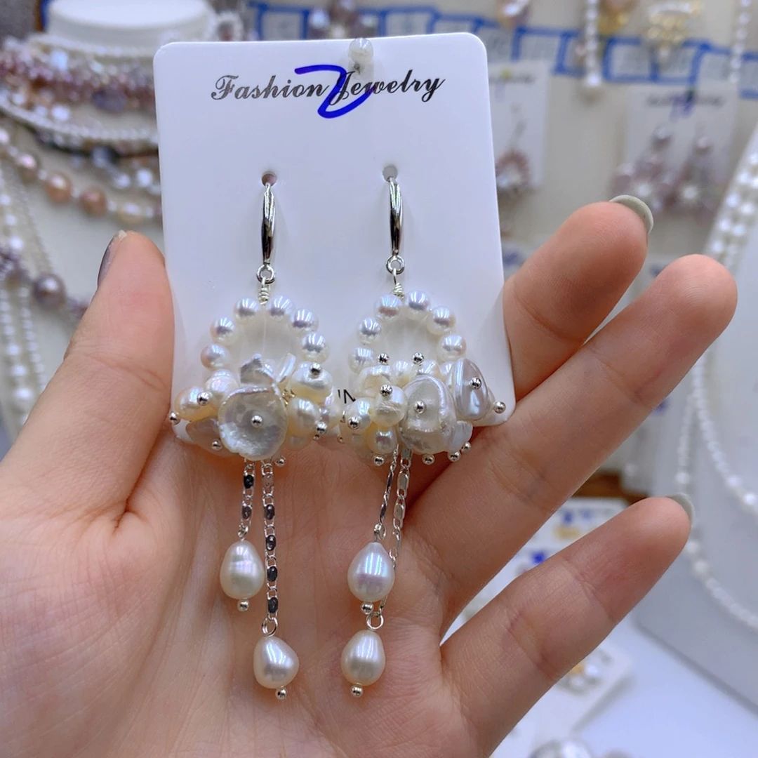 淡水珍珠颈饰银S925镶嵌