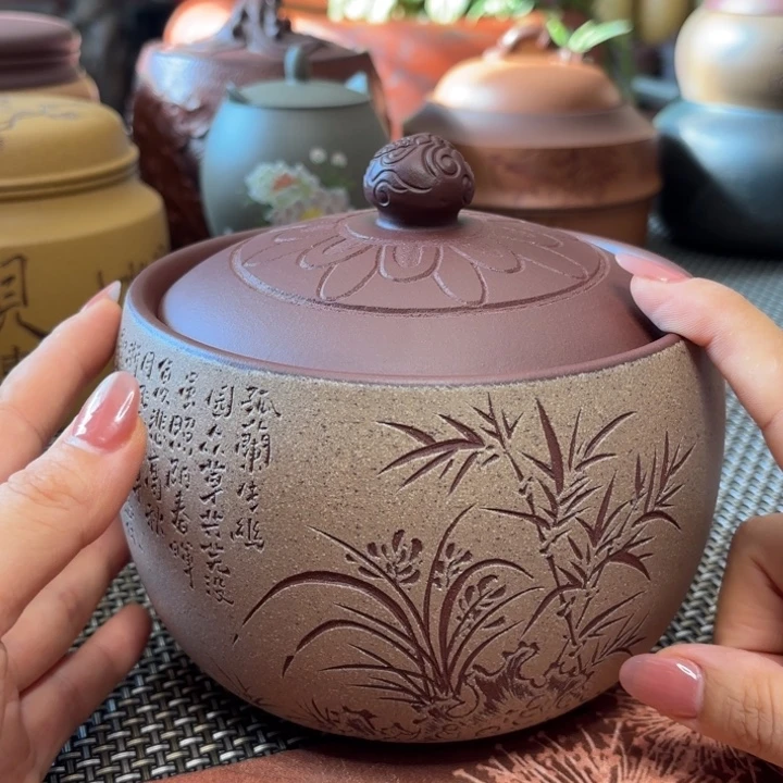 紫砂茶叶罐中高端紫砂茶叶罐