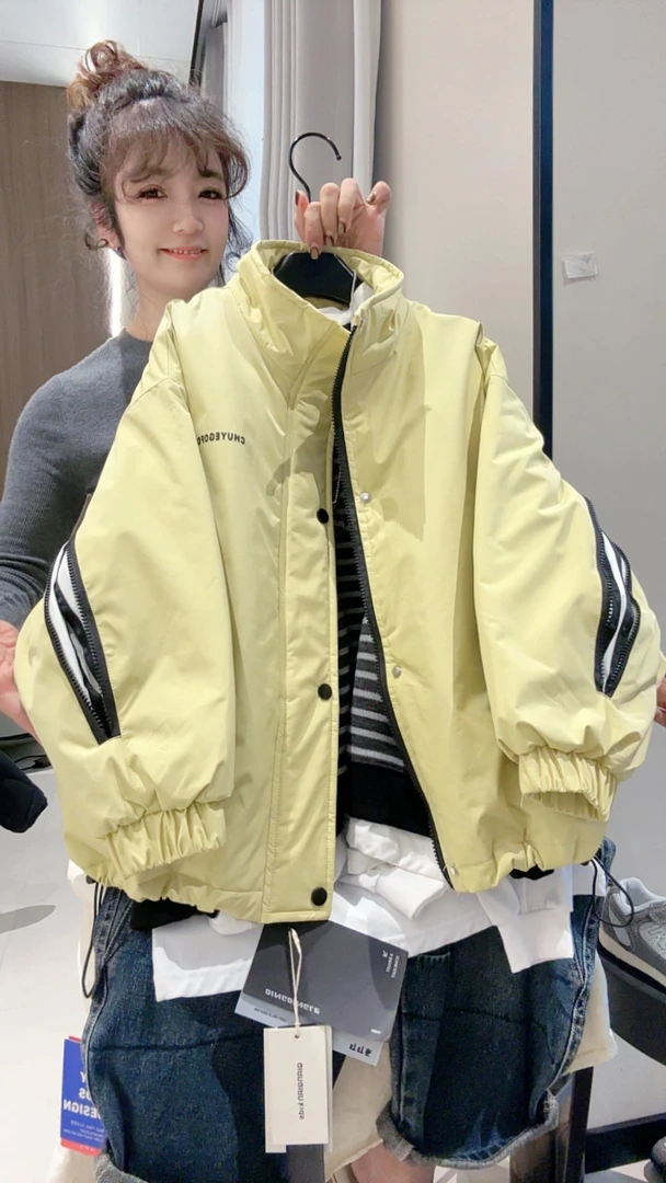 儿童冬季新款夹棉棉衣立领冲锋衣中大童洋气帅气韩版