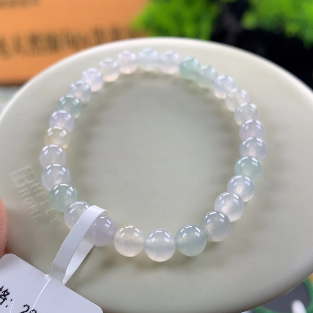 翡翠未镶嵌手链卡6.3
