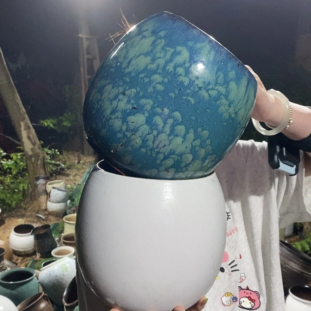 紫砂花盆瑕疵；yygghhgghh