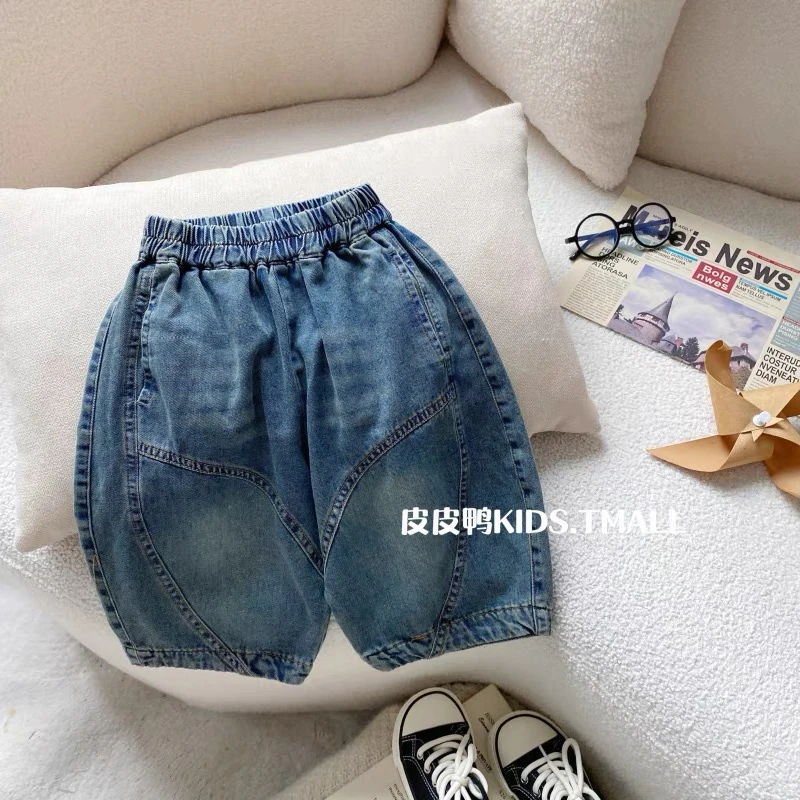 Y021米米儿童夏季百搭牛仔中裤88200