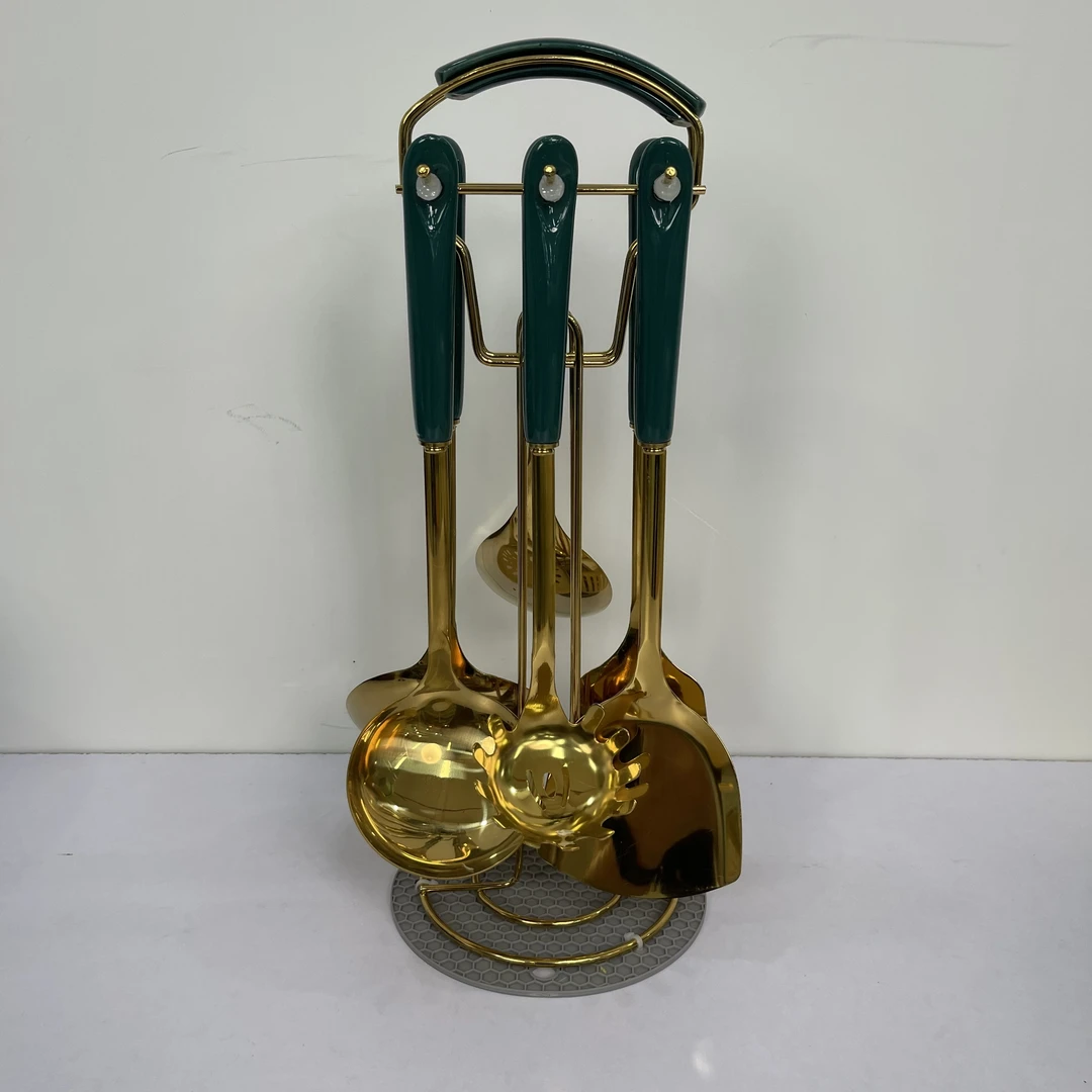 北欧304不锈钢锅铲家用汤勺漏勺炒菜铲子套装厨具F9