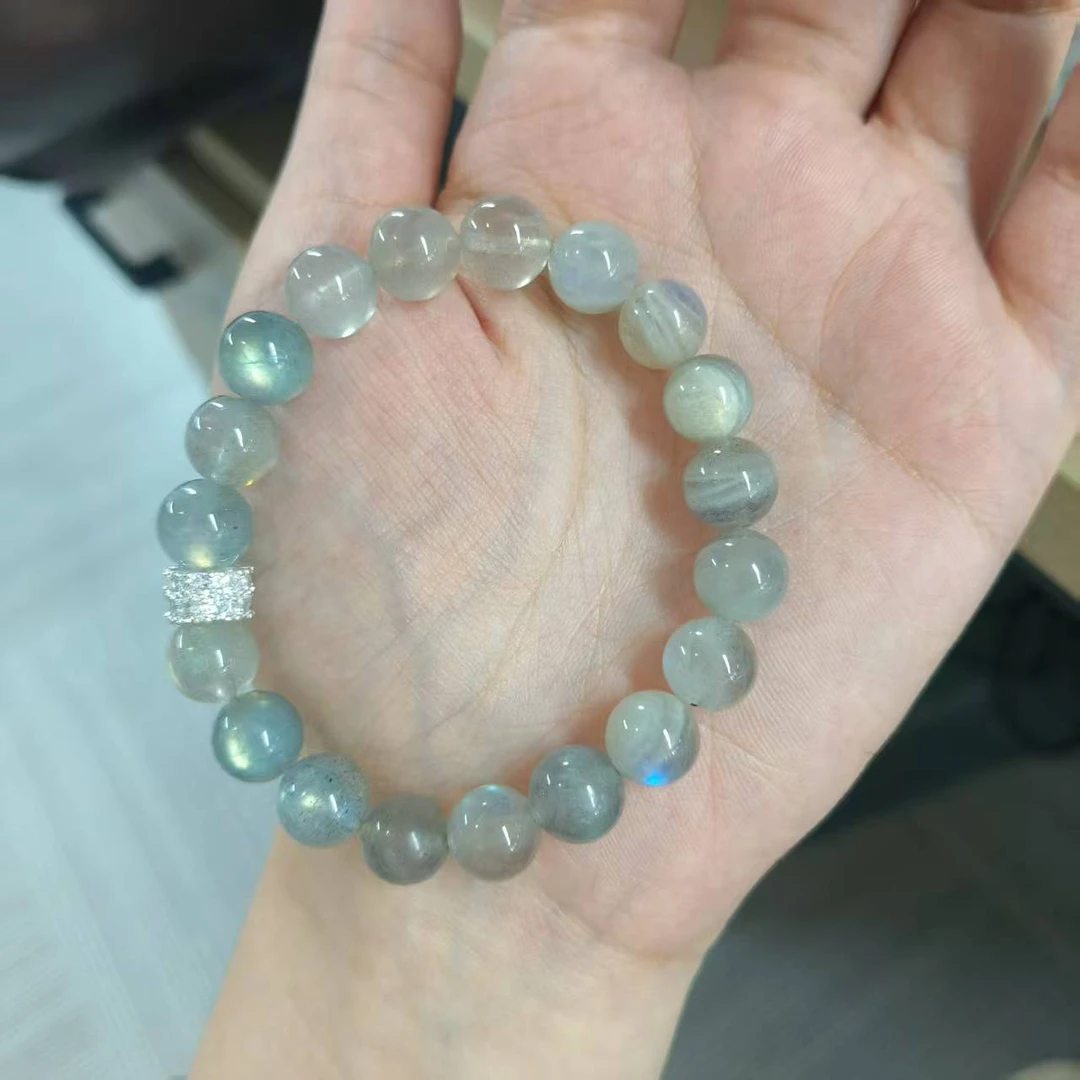 A-1770 灰月光 百搭水晶手串
