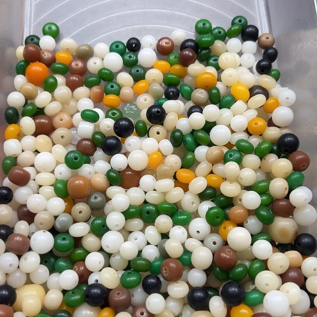 手串菩提根/象牙果瑕疵绿多白算盘500颗有坏