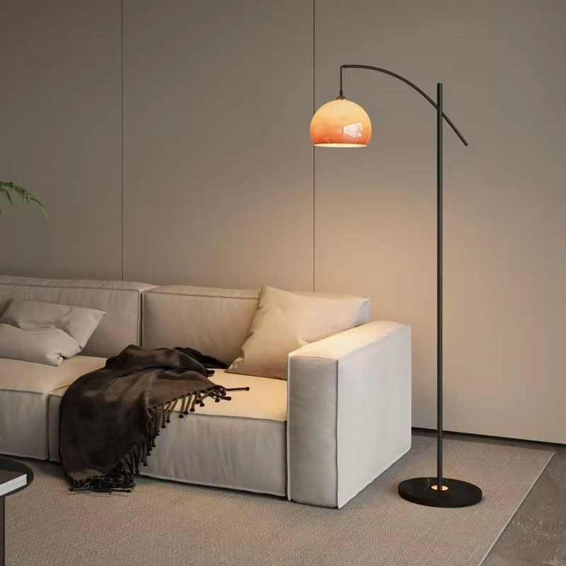 落地灯中古风钓鱼灯立式台灯高级感客厅创意书房沙发旁卧室床头灯