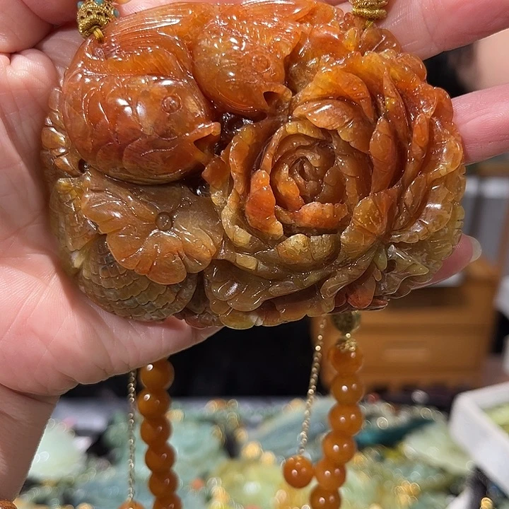 未镶嵌岫玉毛衣链
