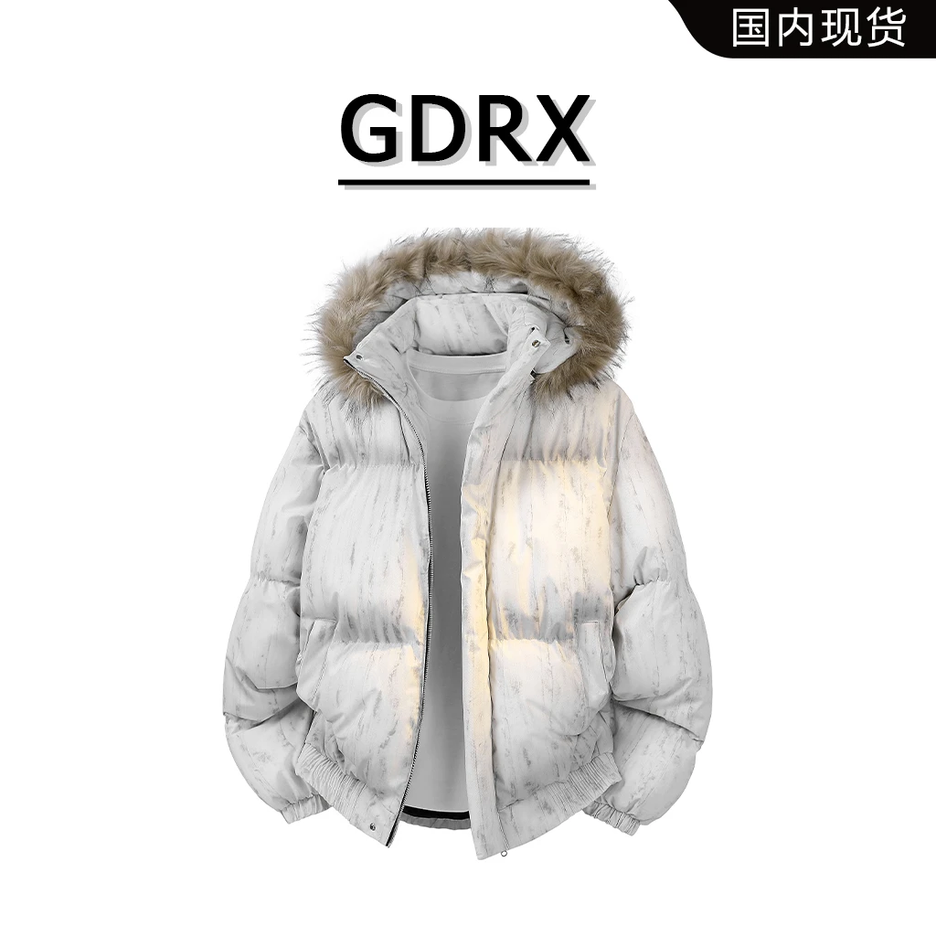 GDRX美式立领潮流棉衣男秋冬宽松休闲保暖外套轻奢时尚男生衣服