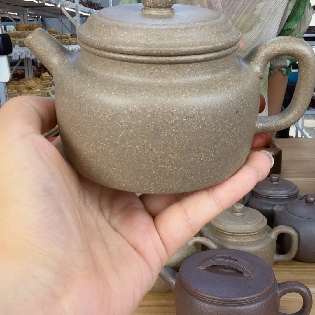 茶壶紫砂宜兴原矿紫砂蟹壳青250