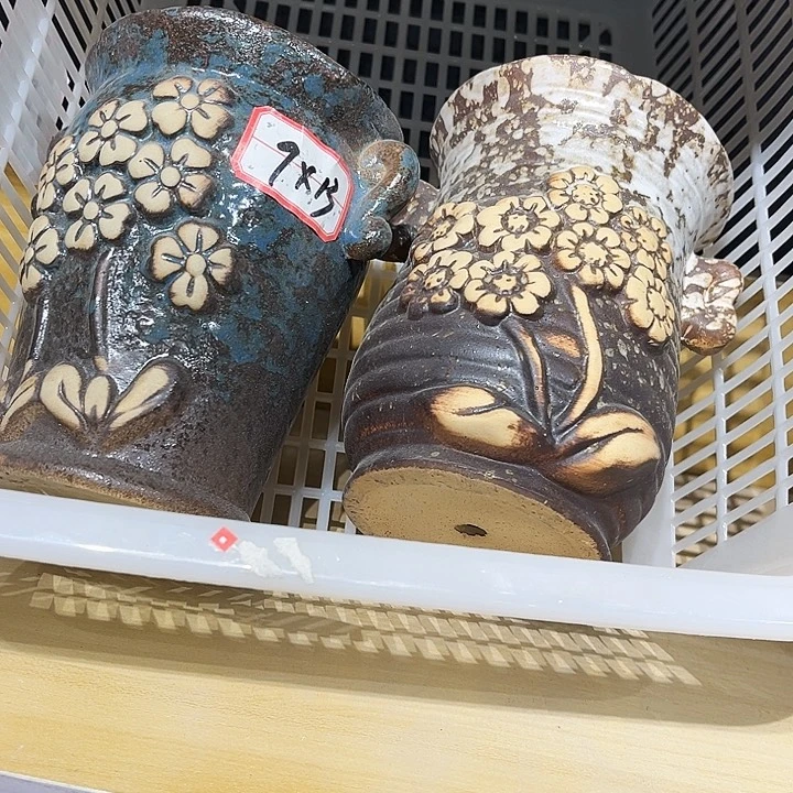 瓷片花盆多肉植物艺术品