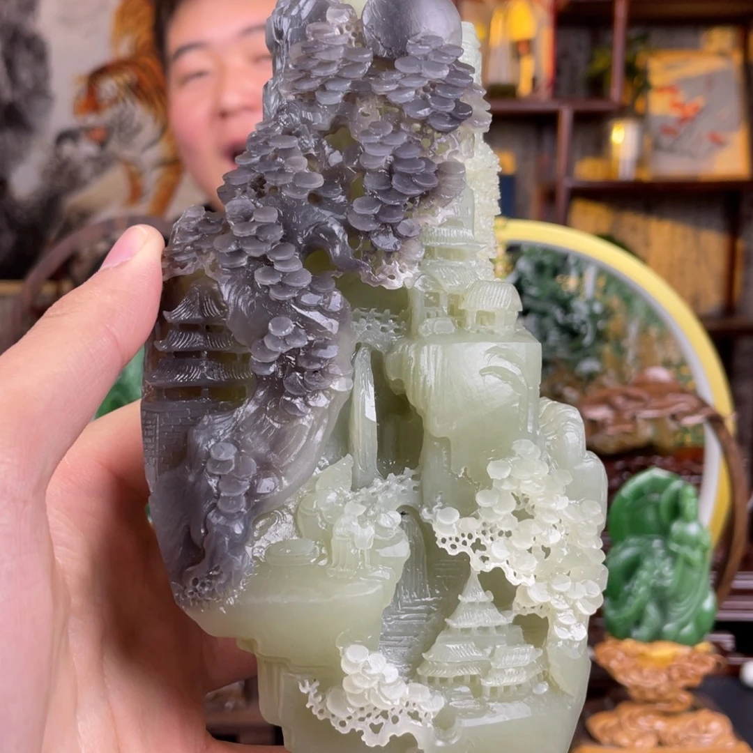 和田玉未镶嵌摆件