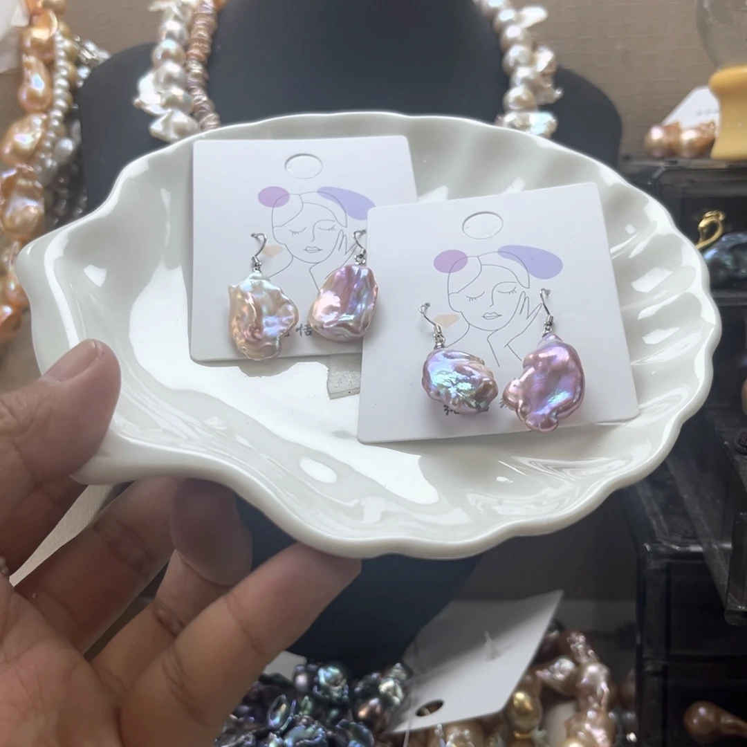 淡水珍珠未镶嵌耳饰【纯恬】多样性发货