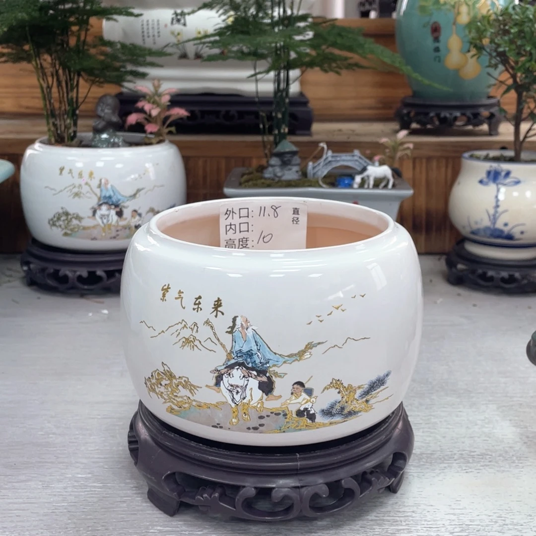 陶瓷花盆紫砂陶瓷花盆艺术盆景花盆