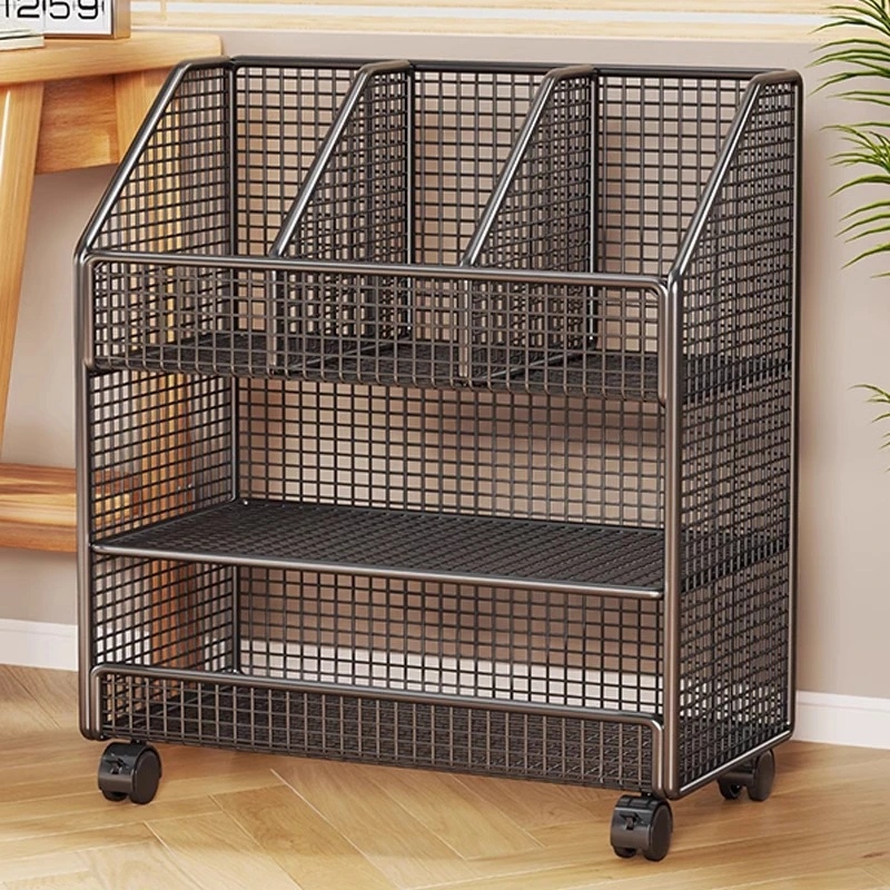 书架办公室工位文件装饰多层可移动收纳柜卧室书本摆件整理小推车