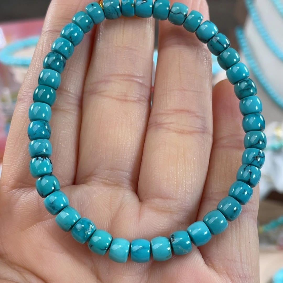 绿松石未镶嵌套链精美直切