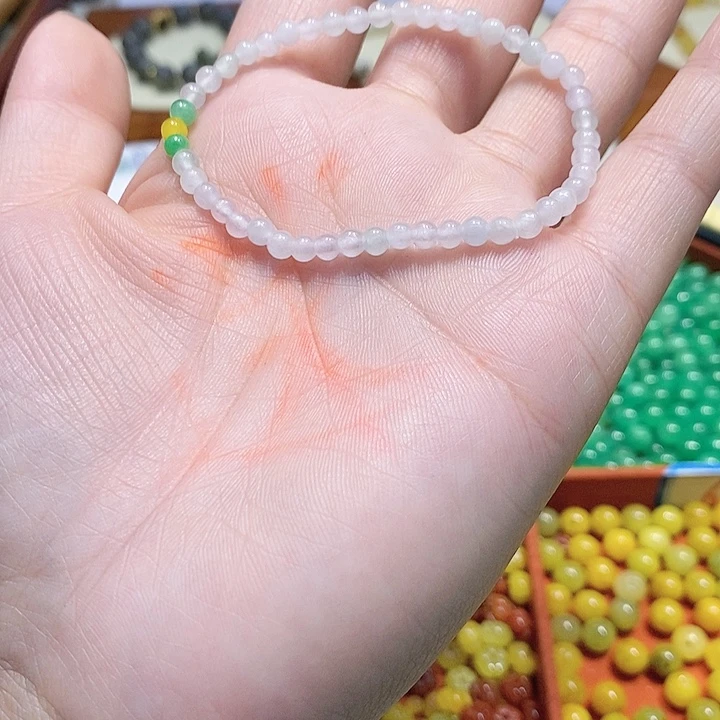 翡翠散珠冰手串卡3➕