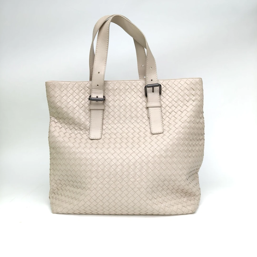 95新 BOTTEGA VENETA/葆蝶家 花花 皮革C 经典编织 手提托特包