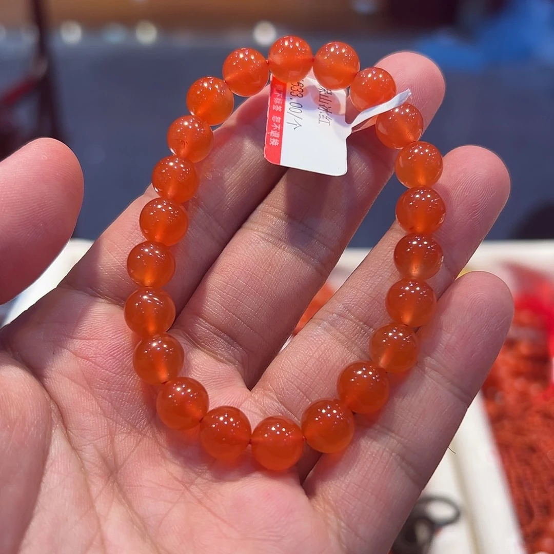 南红玛瑙未镶嵌手链